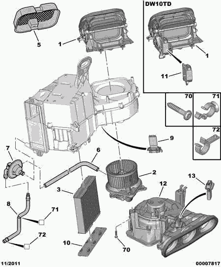 CITROËN/PEUGEOT 6447 HP - Фильтр воздуха в салоне unicars.by