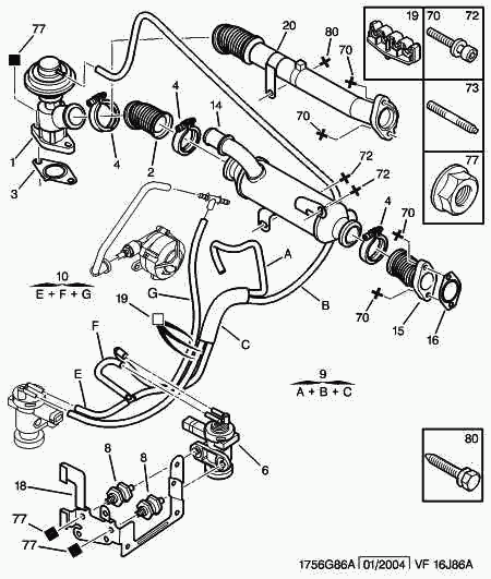 CITROËN/PEUGEOT 1628 JZ - Клапан возврата ОГ unicars.by