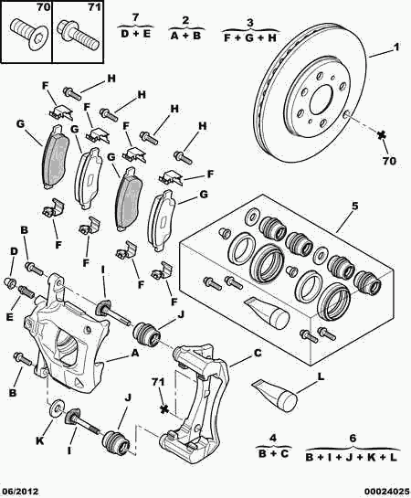 PEUGEOT 4253 28 - Тормозные колодки, дисковые, комплект unicars.by