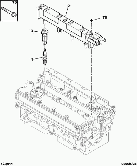 PEUGEOT 5960.54 - ENGINE SPARK-PLUG unicars.by