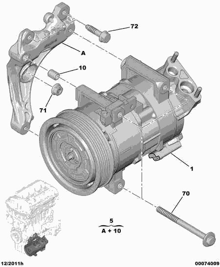 CITROËN 6487.42 - Компрессор кондиционера unicars.by