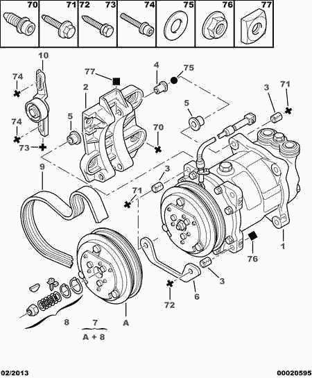 CITROËN 6453 H7 - Компрессор кондиционера unicars.by