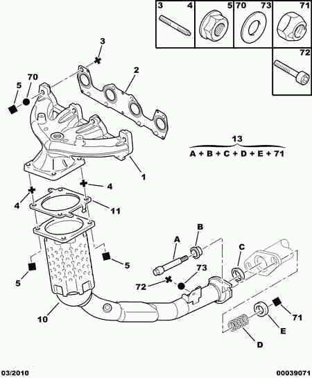 PEUGEOT 1731 P2 - Катализатор unicars.by