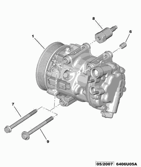 CITROËN 6453.XE - Компрессор кондиционера unicars.by