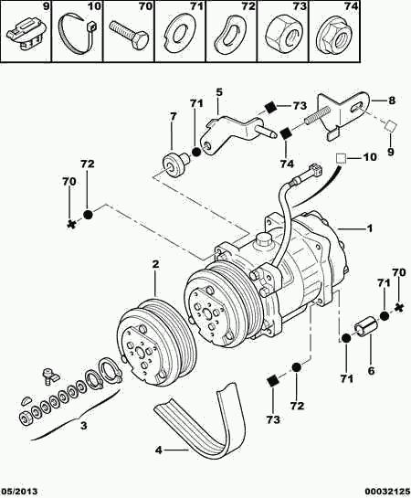 CITROËN/PEUGEOT 6453 FE - Компрессор кондиционера unicars.by