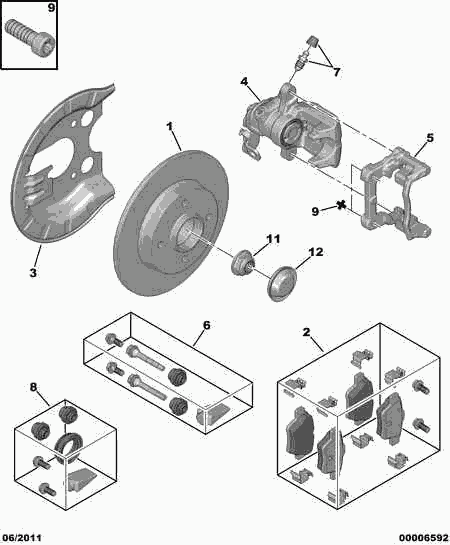 PEUGEOT (DF-PSA) 4253 99 - Тормозные колодки, дисковые, комплект unicars.by