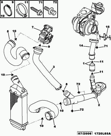 Peugeot Motorcycles 0345 F0 - Корпус дроссельной заслонки unicars.by