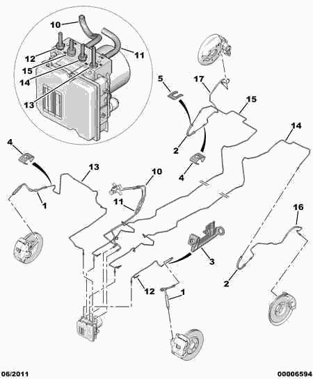 CITROËN/PEUGEOT 4806 A0 - Тормозной шланг unicars.by