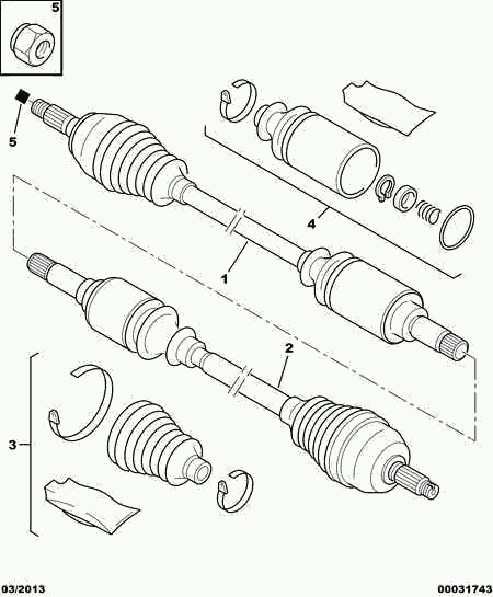 PEUGEOT 3273 7H - Приводной вал unicars.by