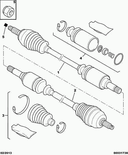 CITROËN/PEUGEOT 3273 7F - Приводной вал unicars.by