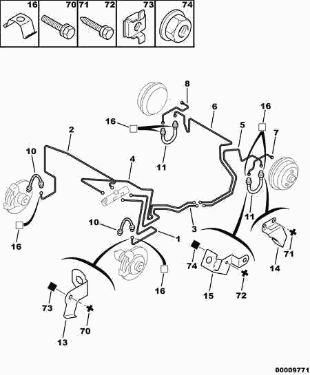 CITROËN 4806 56 - Тормозной шланг unicars.by