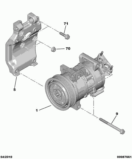 CITROËN/PEUGEOT 96 764 439 80 - Компрессор кондиционера unicars.by