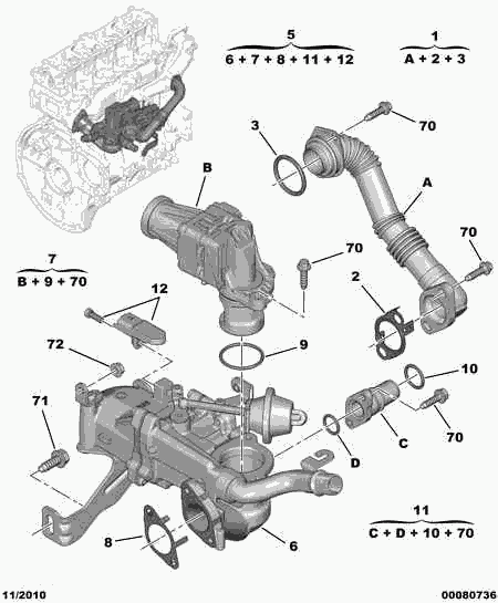 CITROËN/PEUGEOT 1618LN* - Клапан возврата ОГ unicars.by