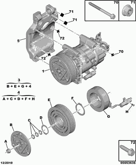 PEUGEOT 6453.QG - Компрессор кондиционера unicars.by