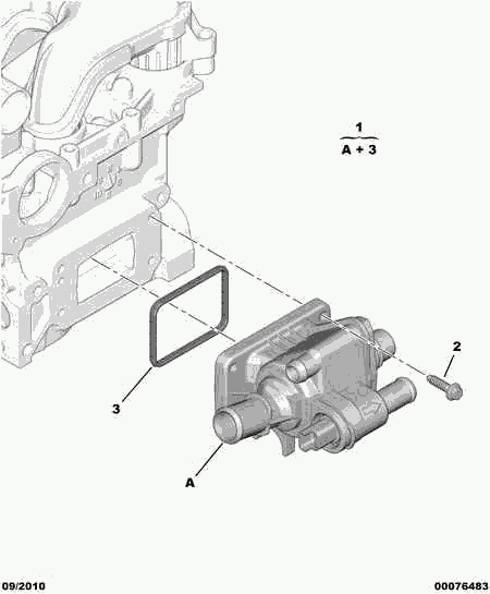 CITROËN/PEUGEOT 1336 V6 - Термостат охлаждающей жидкости / корпус unicars.by