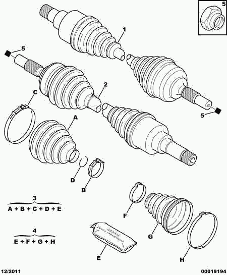 CITROËN 3273 SG - Приводной вал unicars.by