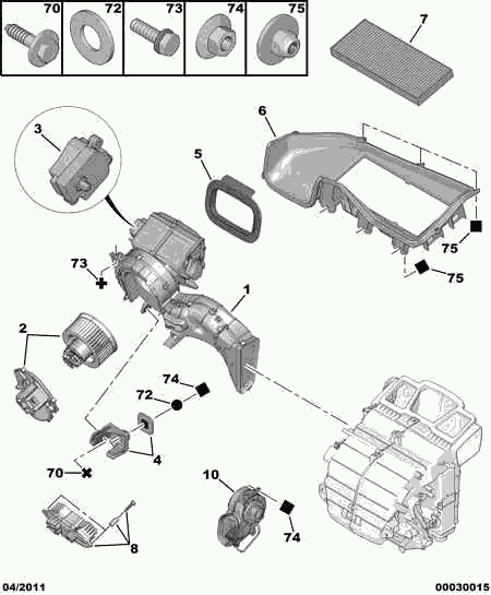 PEUGEOT (DF-PSA) 6447 LZ - Фильтр воздуха в салоне unicars.by