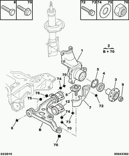 CITROËN/PEUGEOT 3326 63 - Комплект подшипника ступицы колеса unicars.by