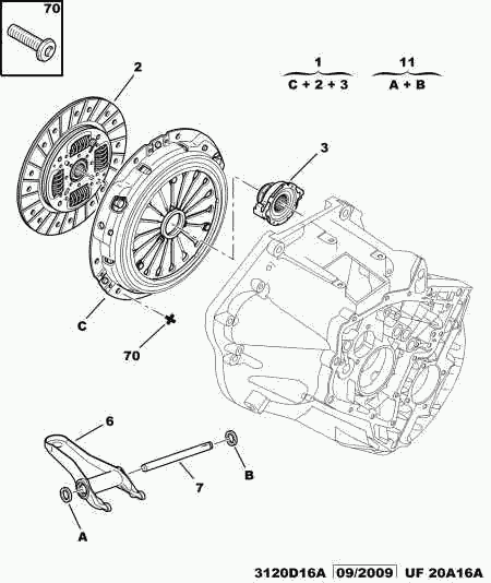 PEUGEOT 2052 44 - Комплект сцепления unicars.by