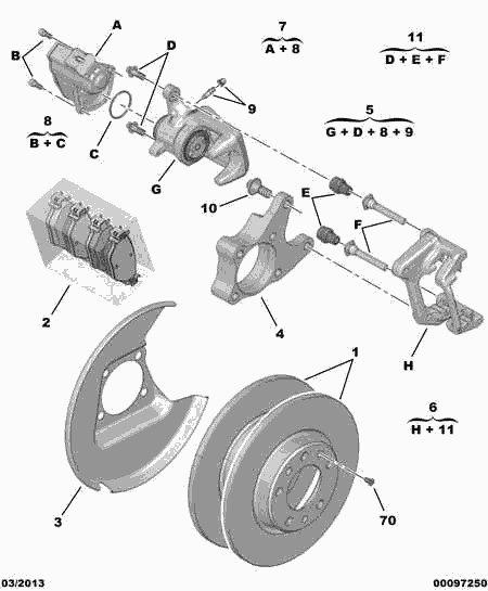 PEUGEOT (DF-PSA) 16 090 009 80 - Тормозные колодки, дисковые, комплект unicars.by