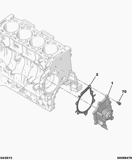 Opel 16 102 780 80 - Водяной насос unicars.by