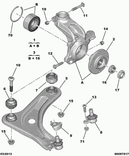 PEUGEOT 96 770 405 80 - Сайлентблок, рычаг подвески колеса unicars.by