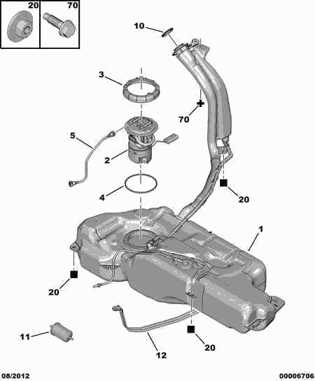 Peugeot Motorcycles 1525 KJ - Модуль топливного насоса unicars.by