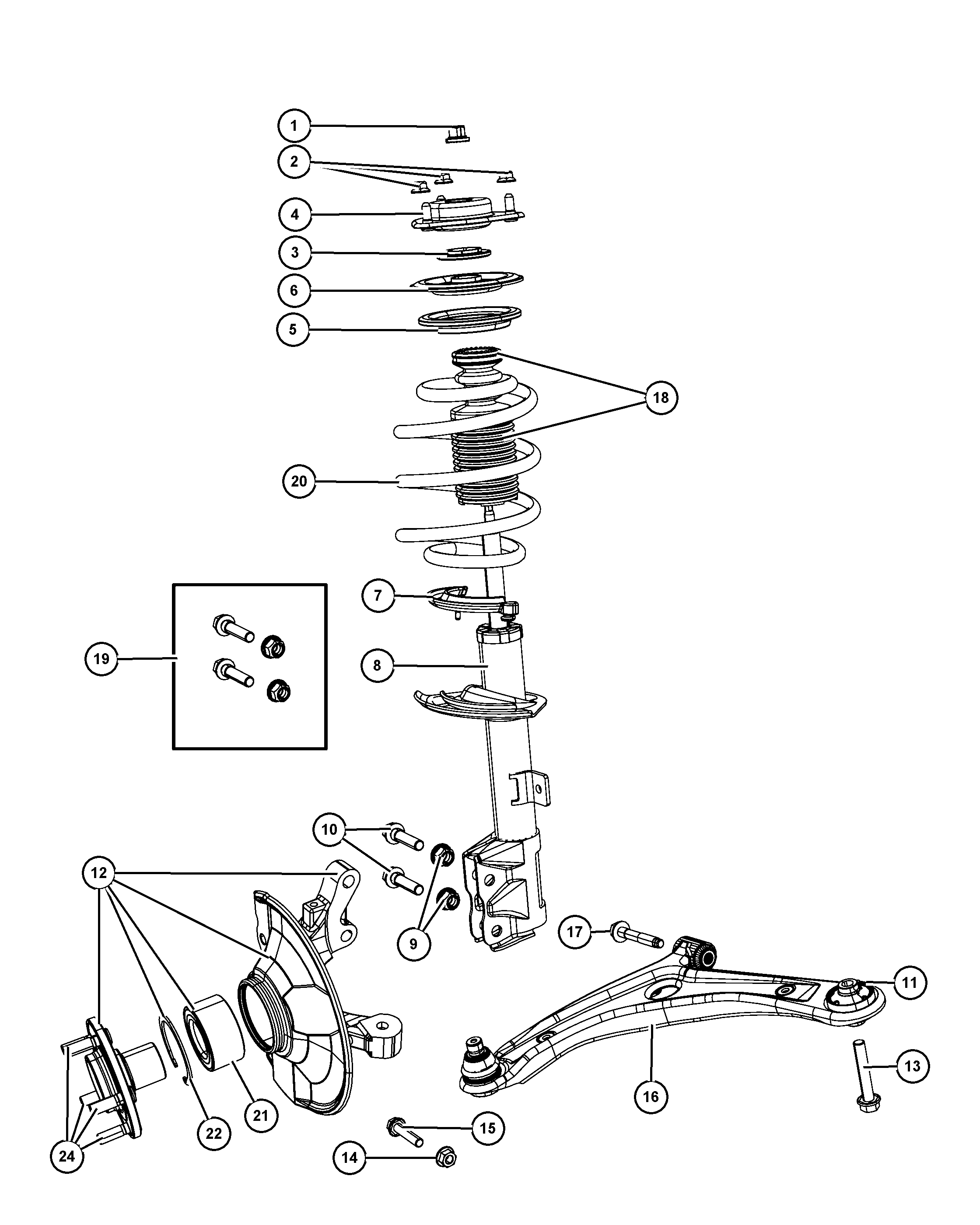 Dodge 5105 040AC - Рычаг подвески колеса unicars.by