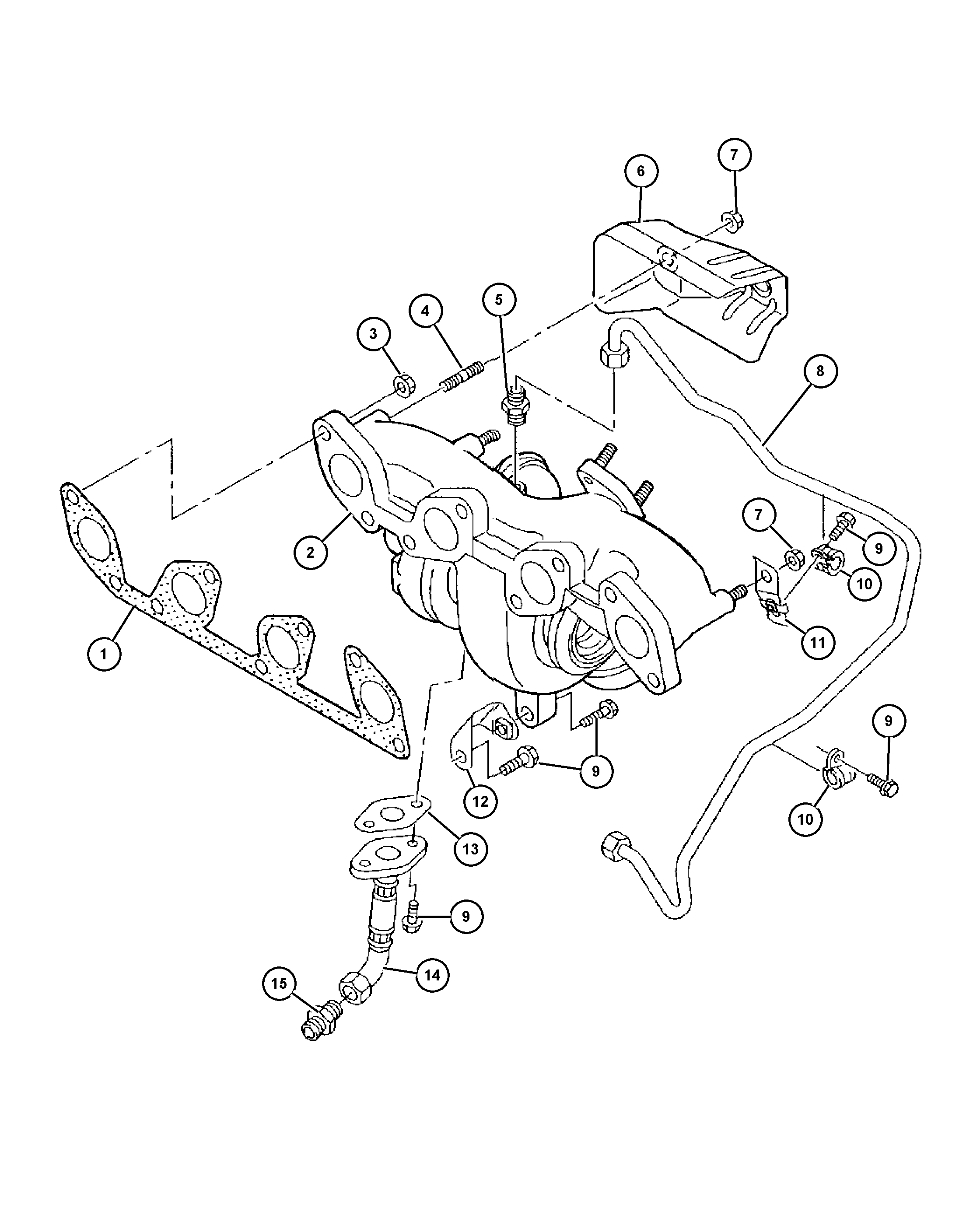 VW 68000633AA* - MANIFOLD/TURBOCHARGER EXHAUST unicars.by