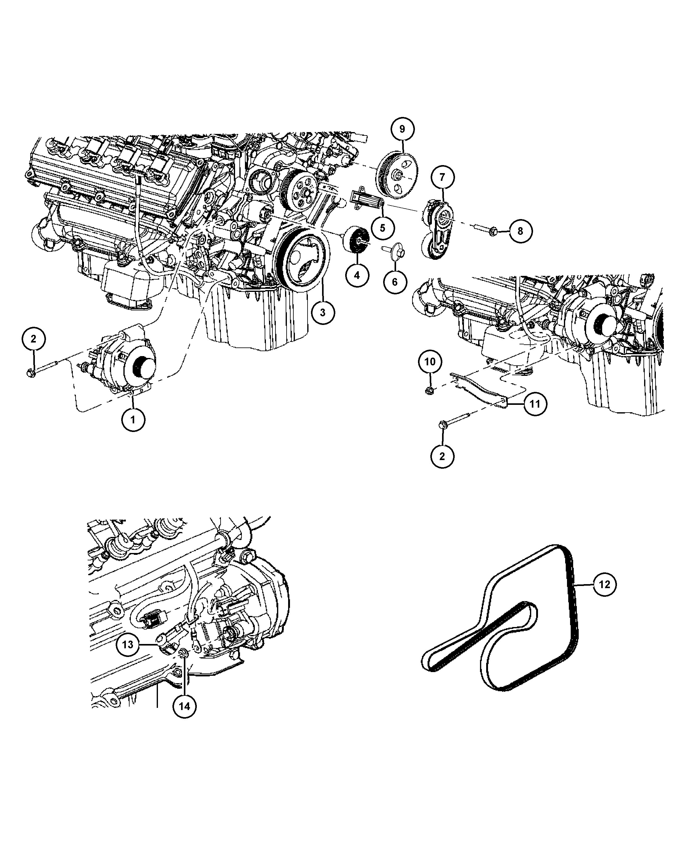 Chrysler 4627 851AA - Ролик, поликлиновый ремень unicars.by