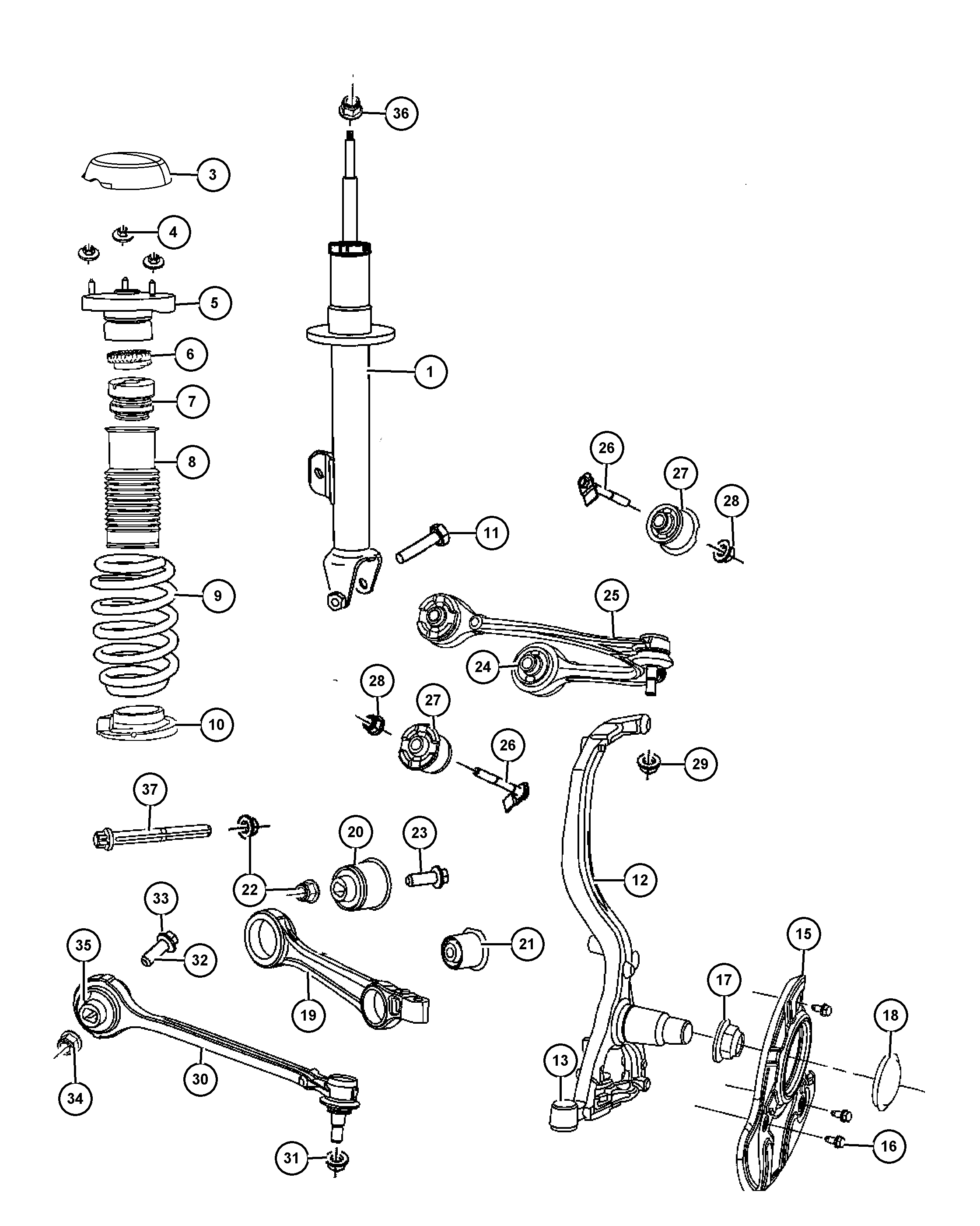 Chrysler 68045 130AE - Рычаг подвески колеса unicars.by