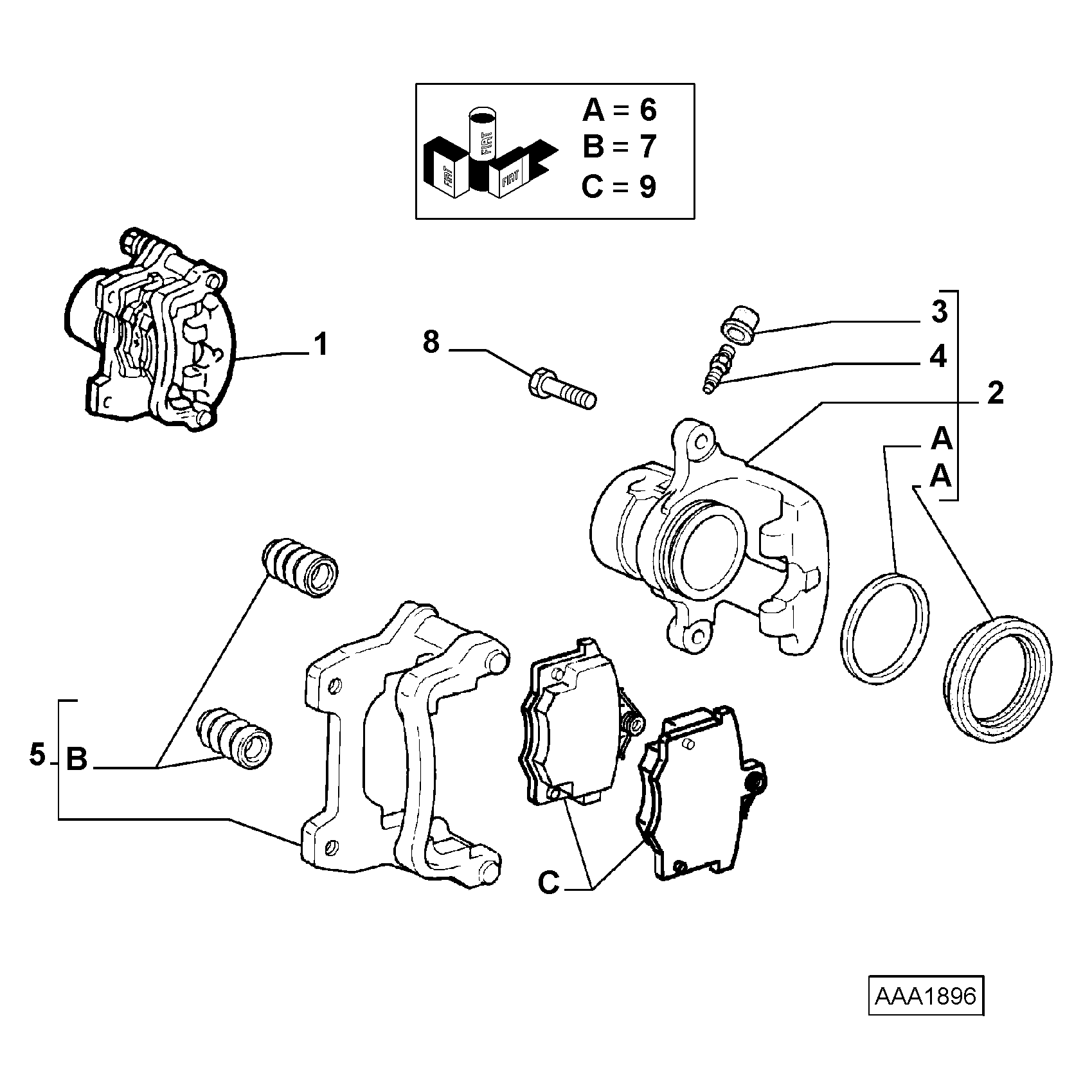 FIAT 71770948 - Тормозные колодки, дисковые, комплект unicars.by