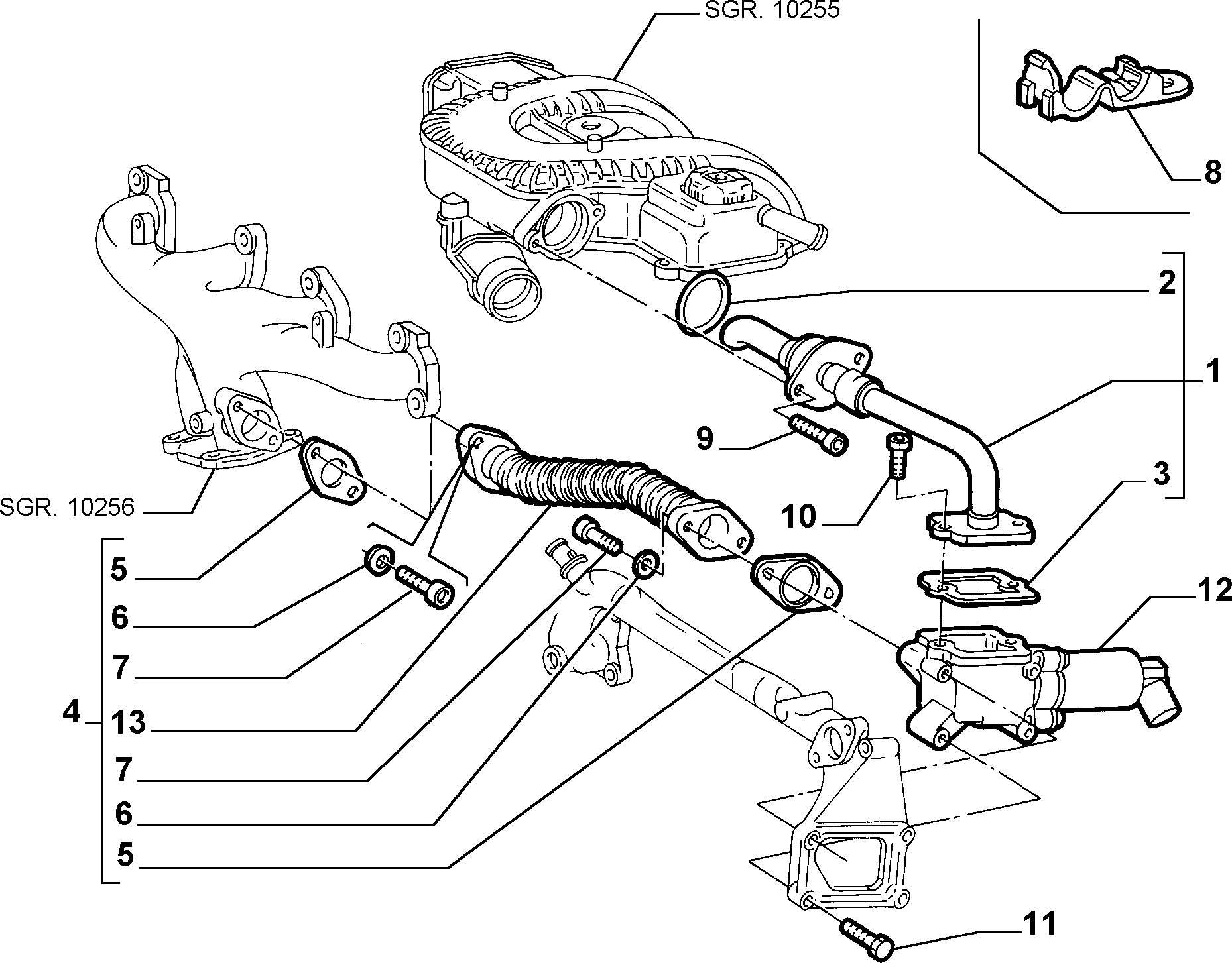 FIAT 467 78 198 - Клапан возврата ОГ unicars.by