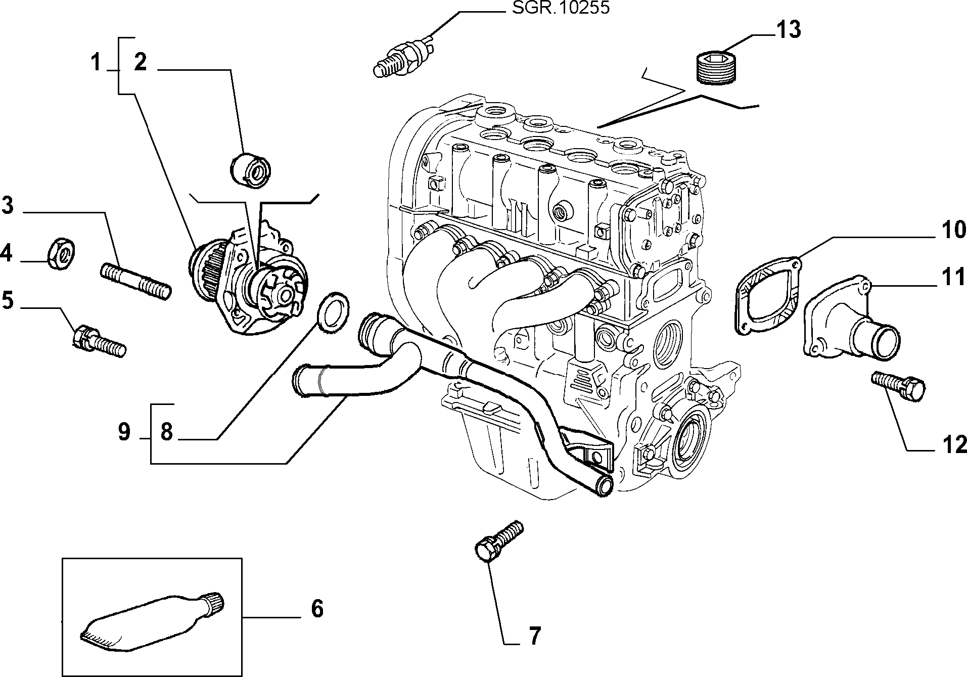 Alfarome/Fiat/Lanci 46520401 - Водяной насос unicars.by