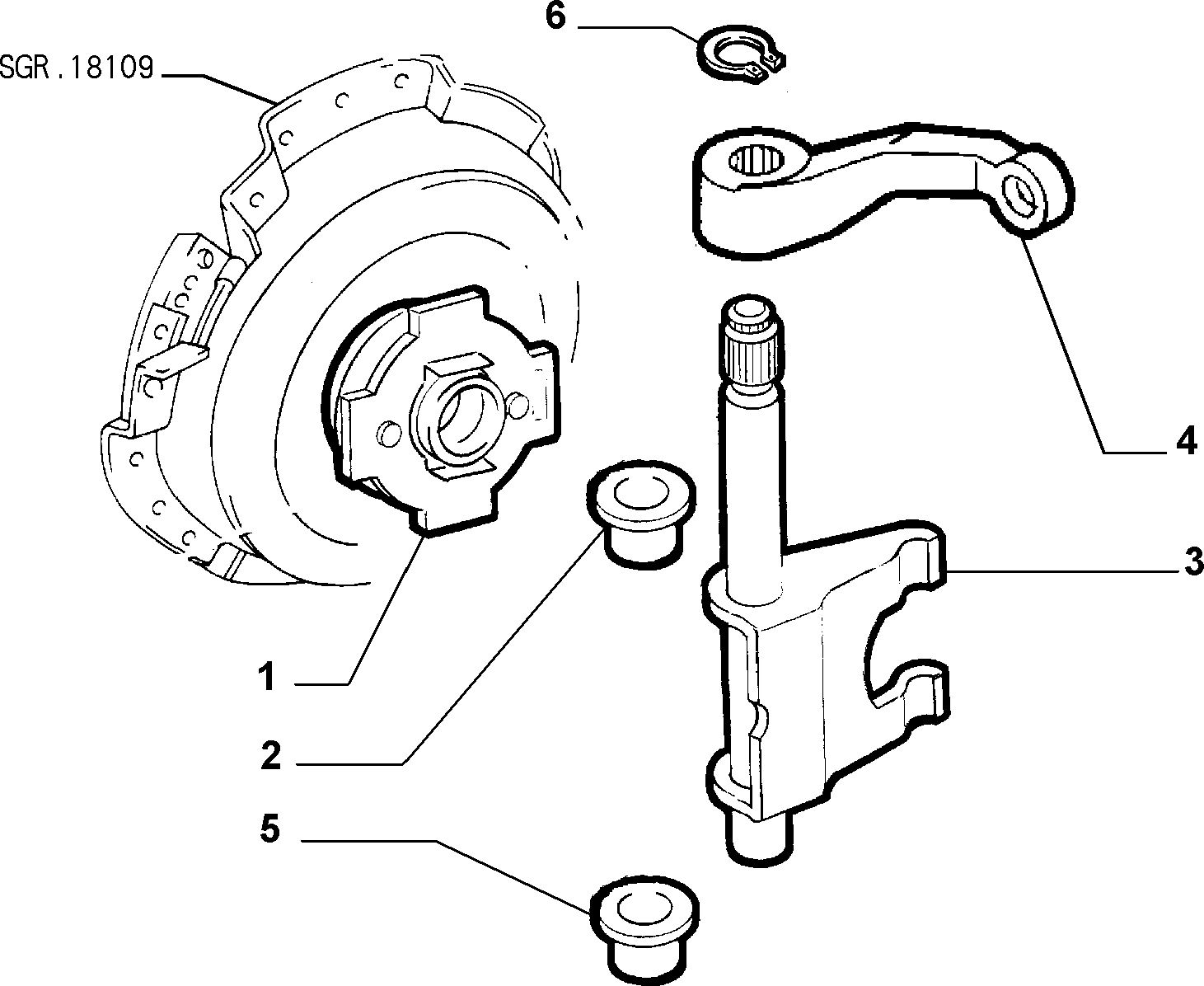 FIAT 46543812 - Подшипник, рычаг выключения сцепления unicars.by