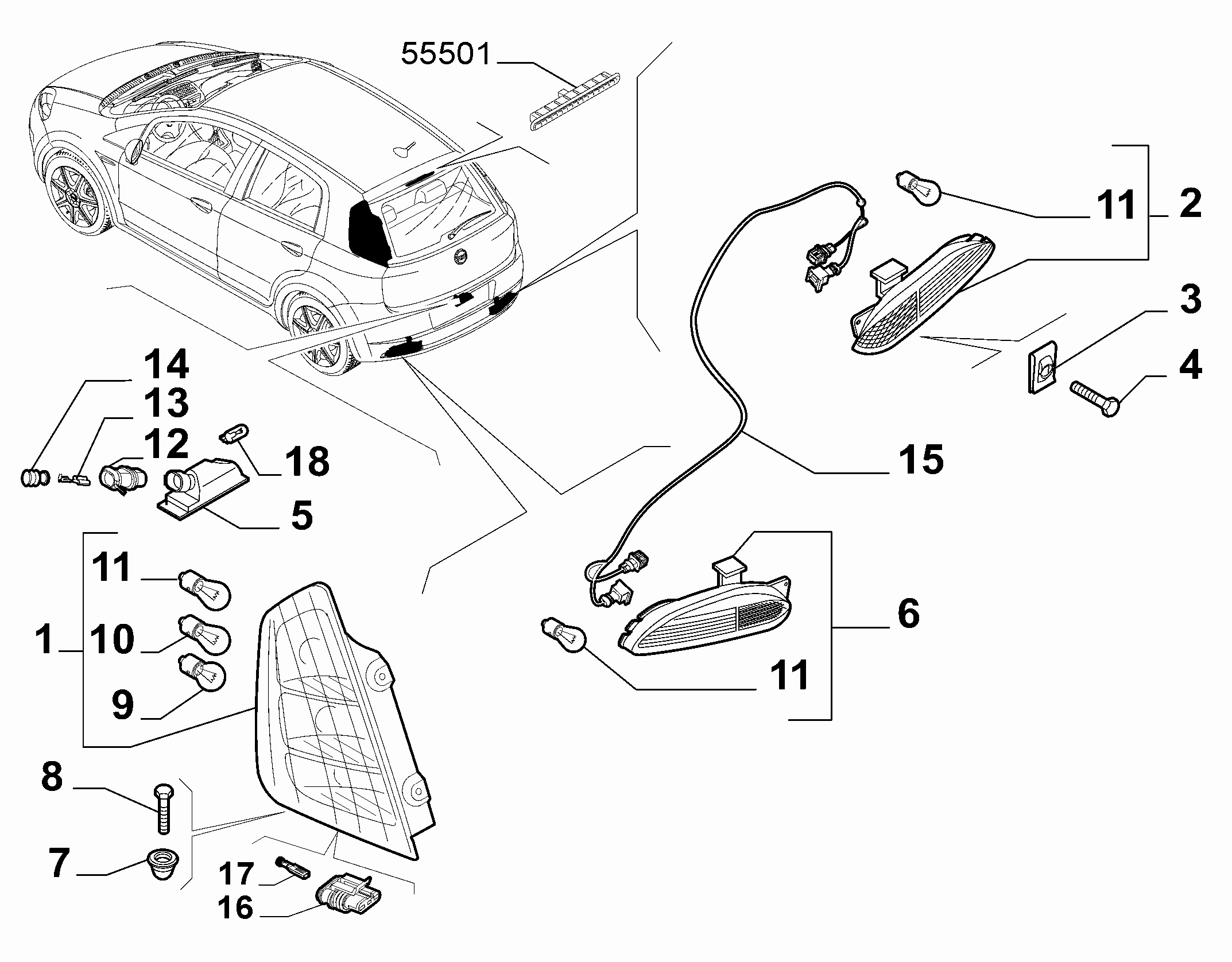 Alfa Romeo 14144690 - Лампа накаливания, задний габаритный фонарь unicars.by