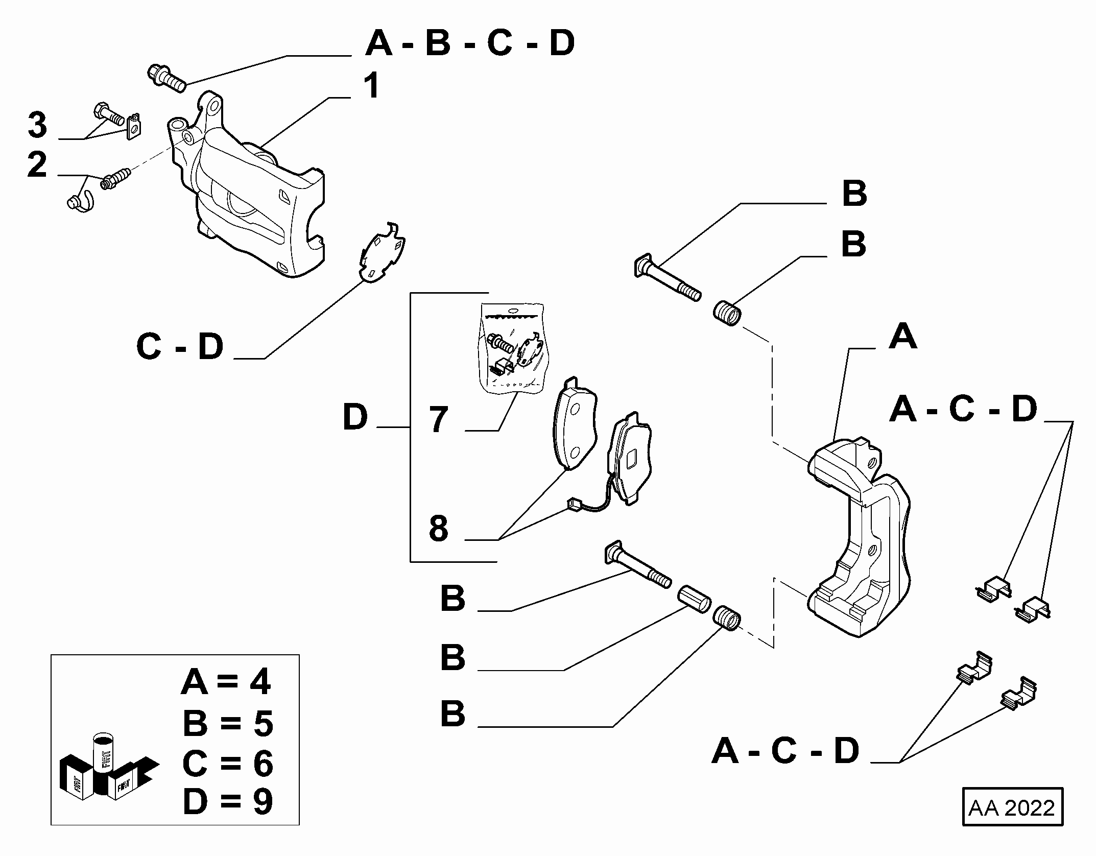 Lancia 77364393 - Тормозные колодки, дисковые, комплект unicars.by