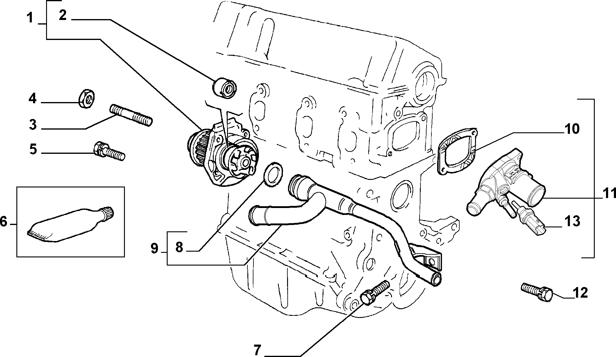 Lancia 55184081 - Водяной насос unicars.by