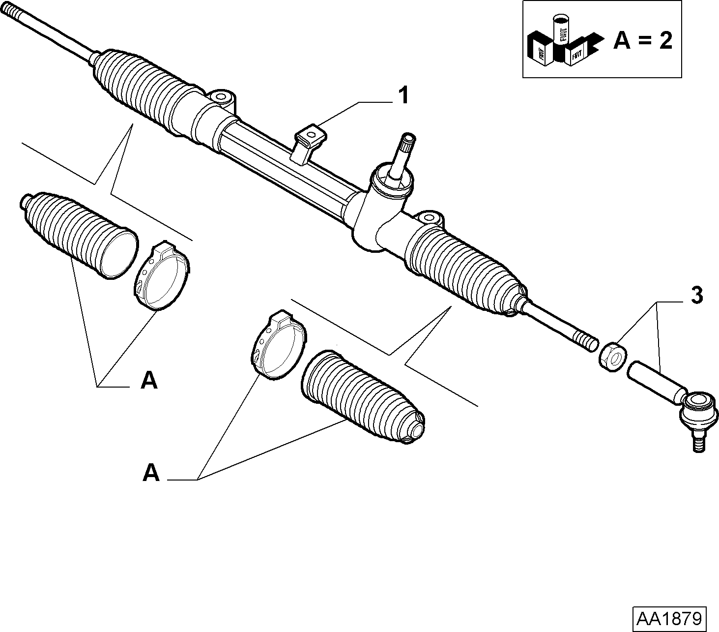 FIAT 77363829 - Наконечник рулевой тяги, шарнир unicars.by