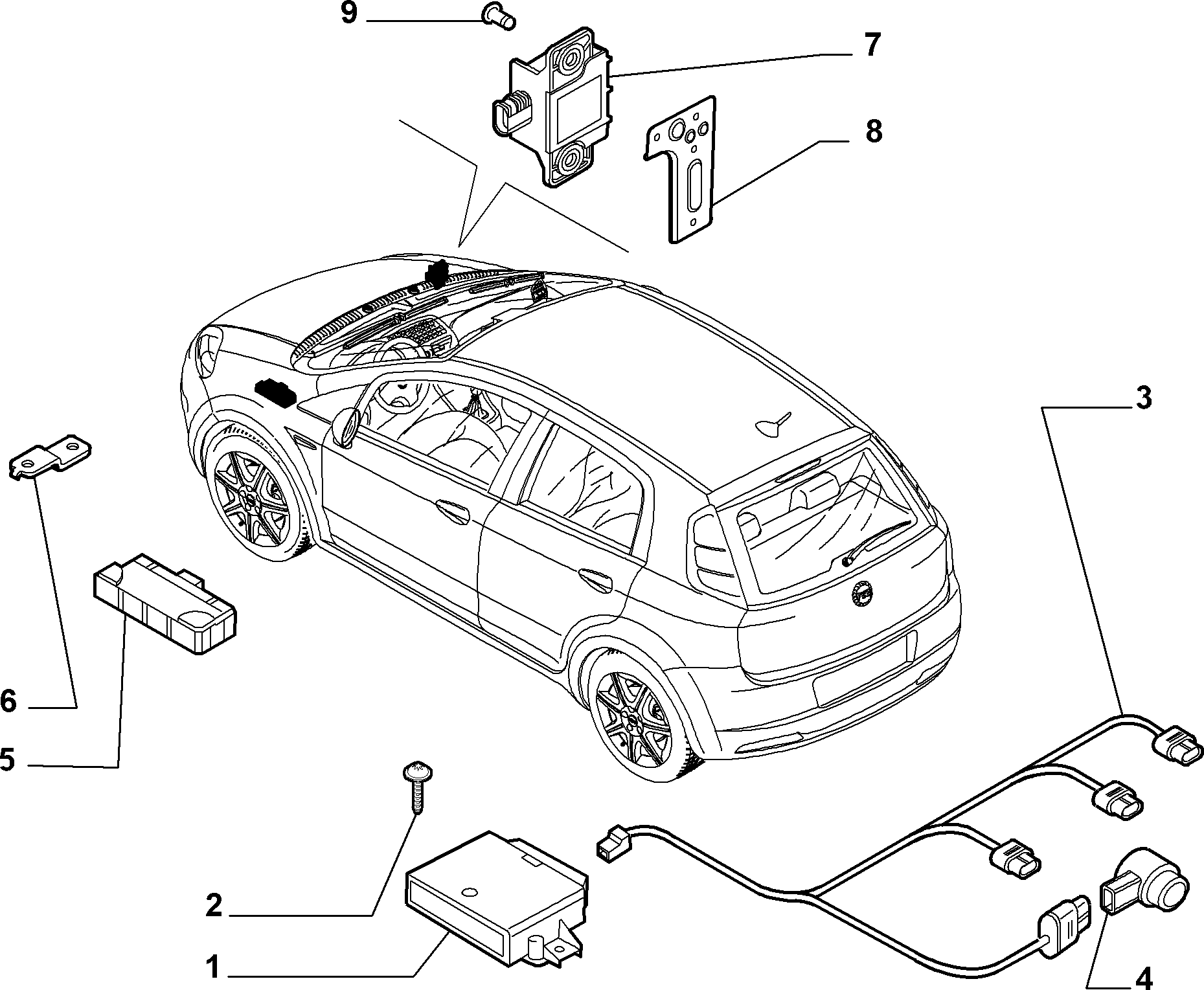 Lancia 71 748 668 - Датчик, система помощи при парковке unicars.by