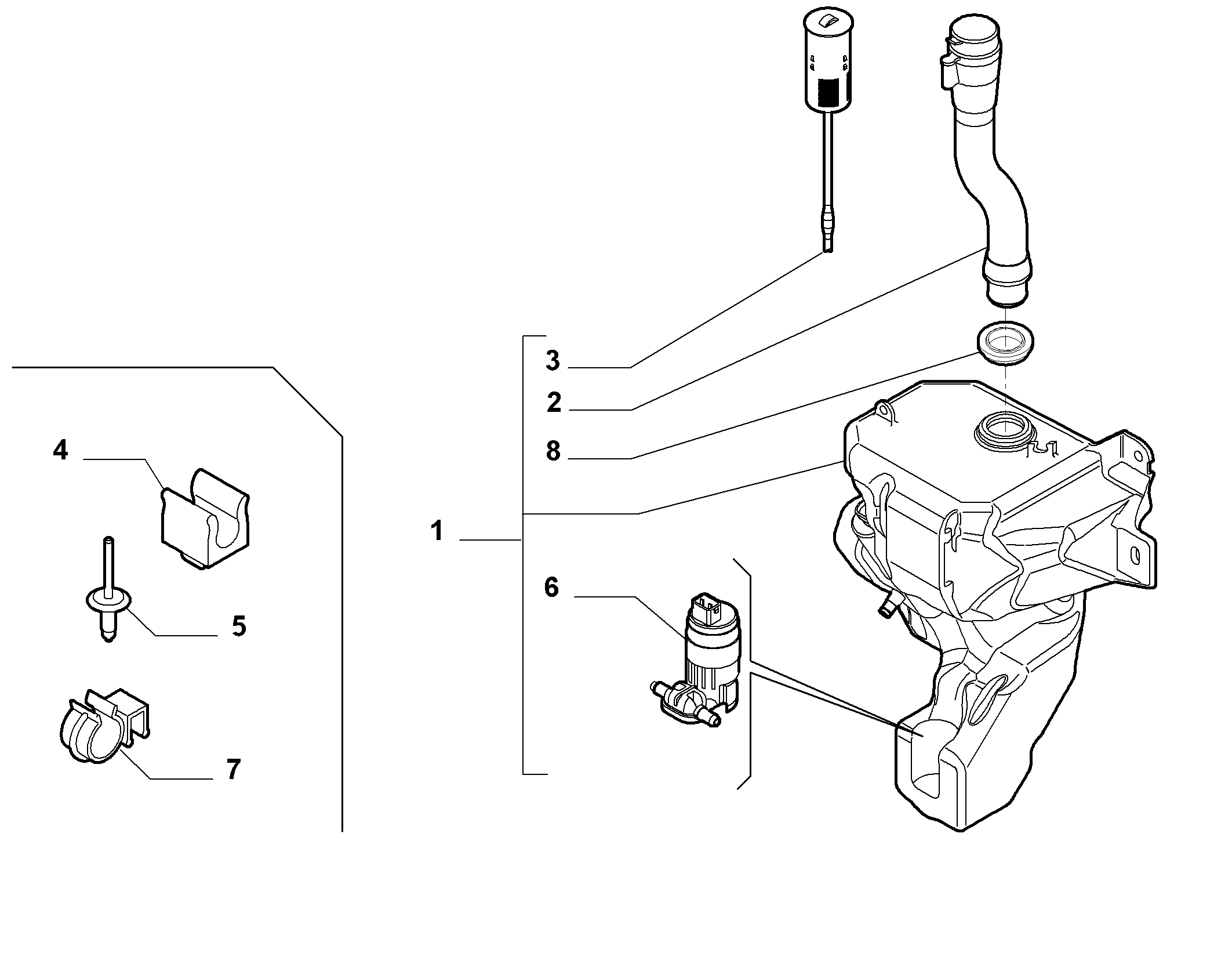 Lancia 55702893 - Водяной насос, система очистки окон unicars.by