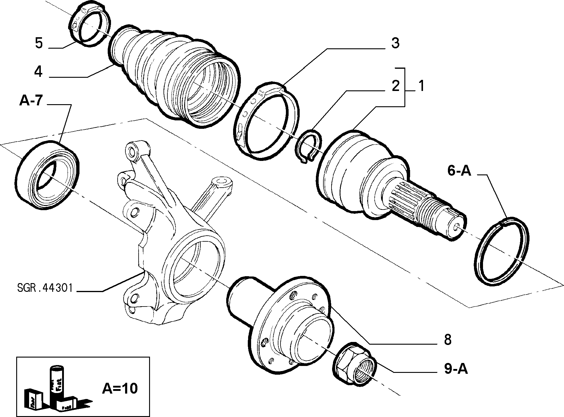 FIAT 71714468 - Комплект подшипника ступицы колеса unicars.by