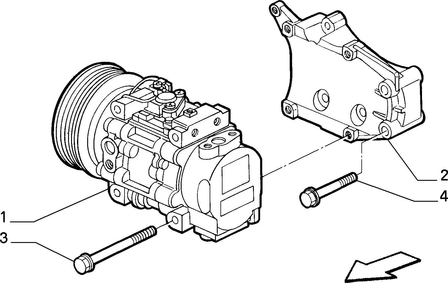 FIAT 46438366 - Компрессор кондиционера unicars.by