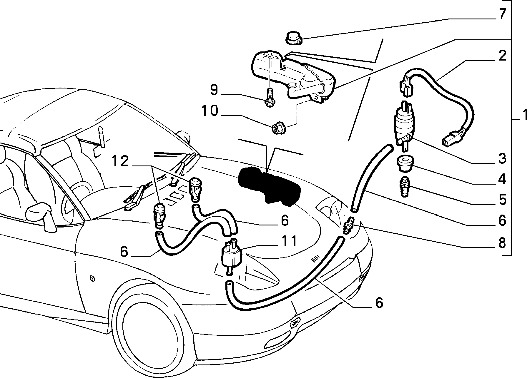 FIAT 46443793 - Водяной насос, система очистки окон unicars.by