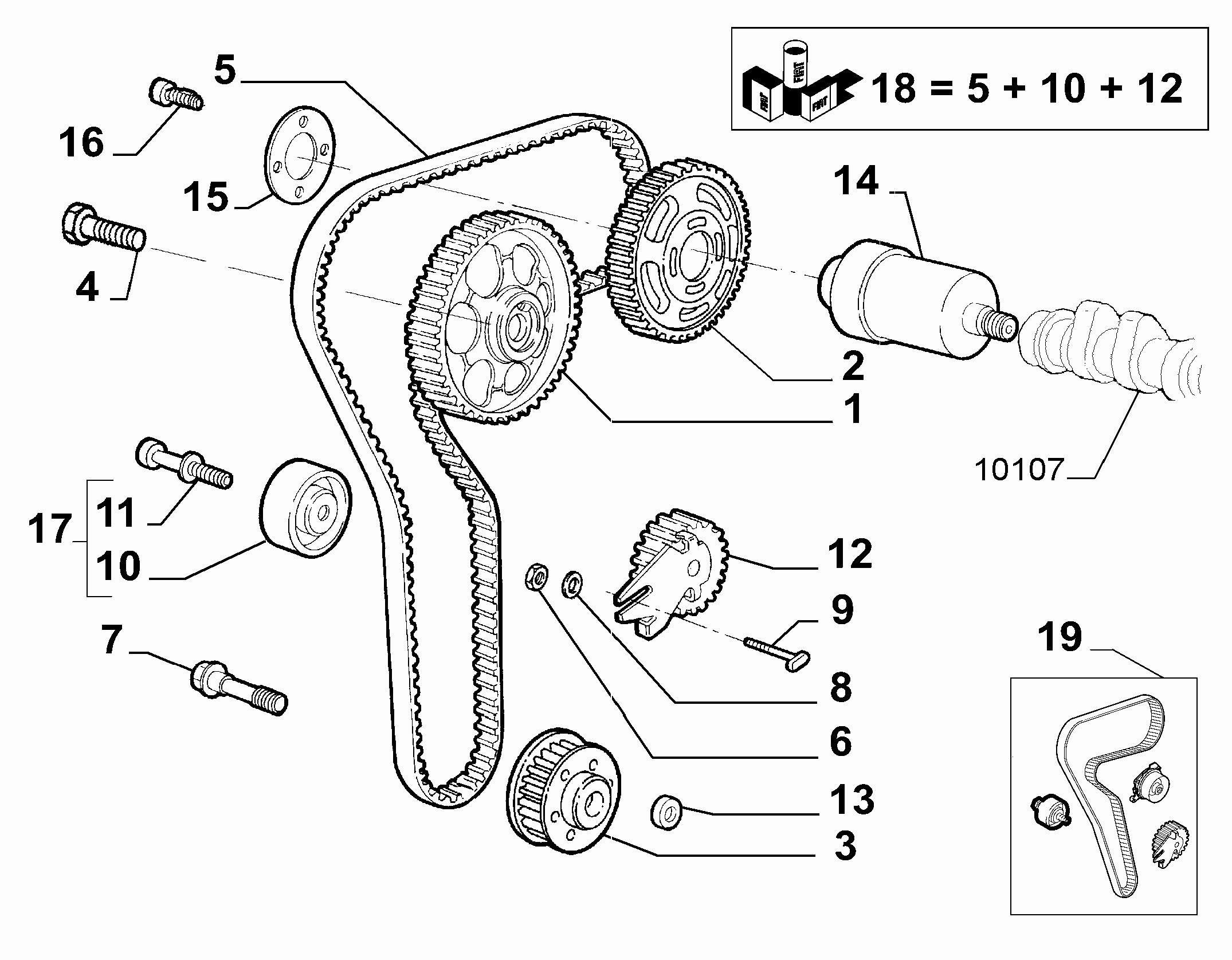 Lancia 60652477 - Натяжной ролик, зубчатый ремень ГРМ unicars.by