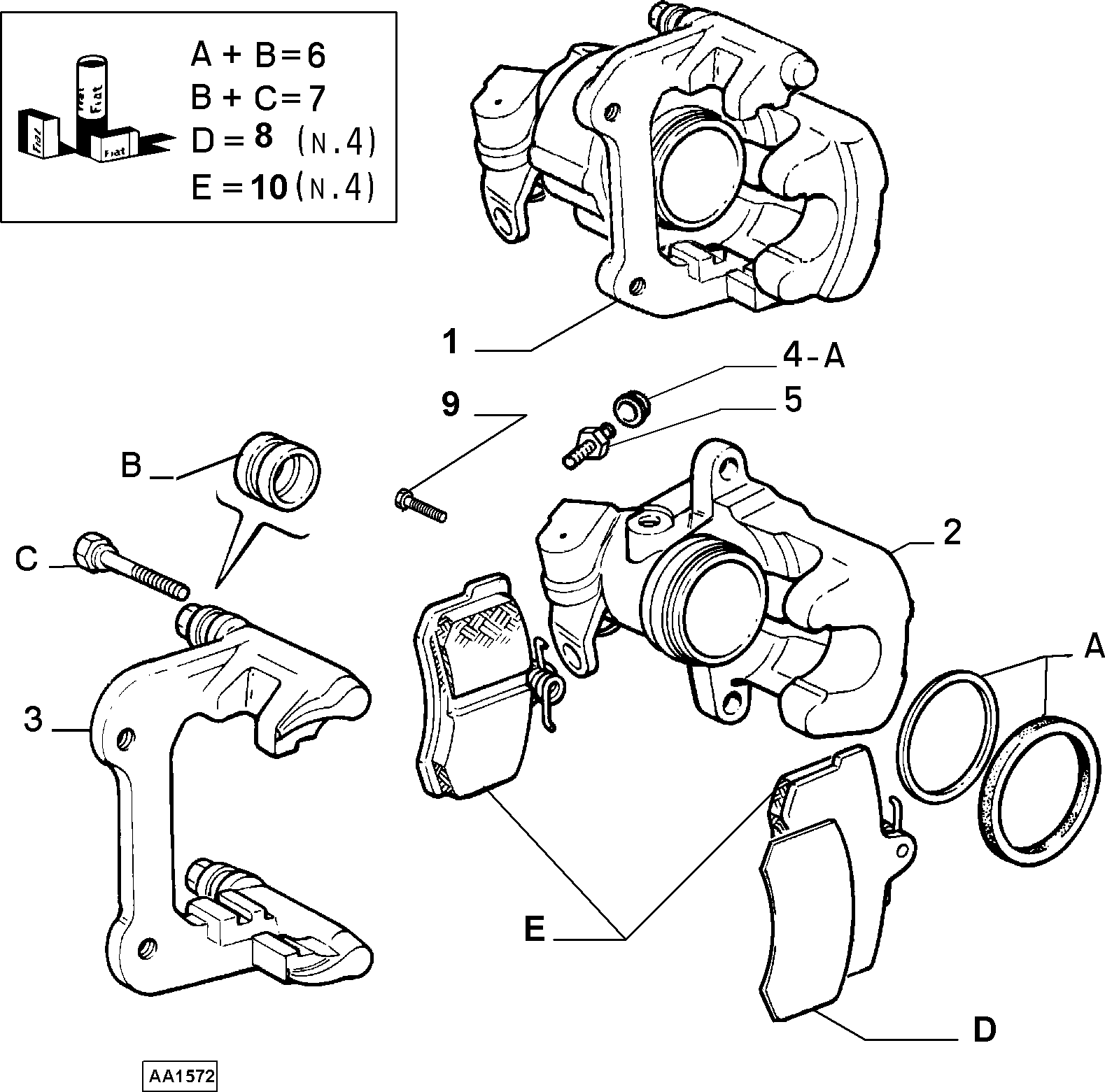 Alfa Romeo 77362242 - Тормозные колодки, дисковые, комплект unicars.by