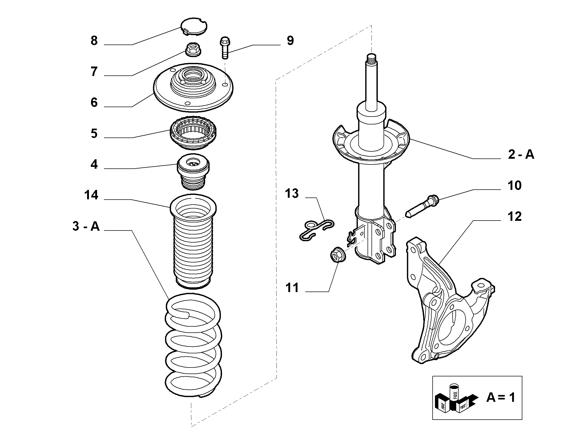 Cadillac 51755688 - Опора стойки амортизатора, подушка unicars.by