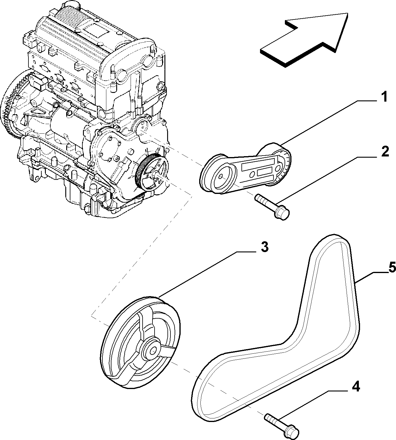 FIAT 55351458 - Поликлиновой ремень unicars.by