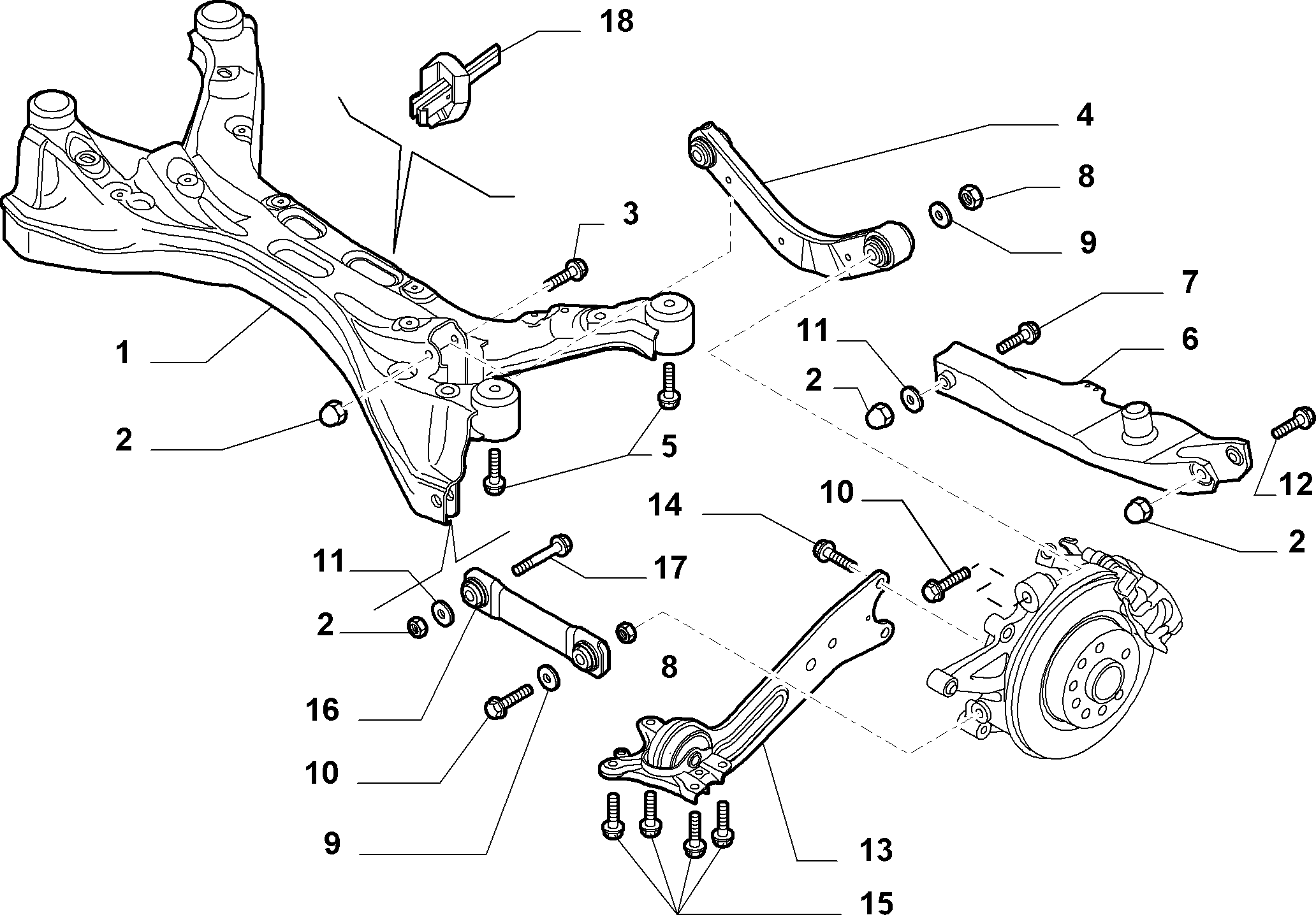 SAAB 51783009 - Сайлентблок, рычаг подвески колеса unicars.by