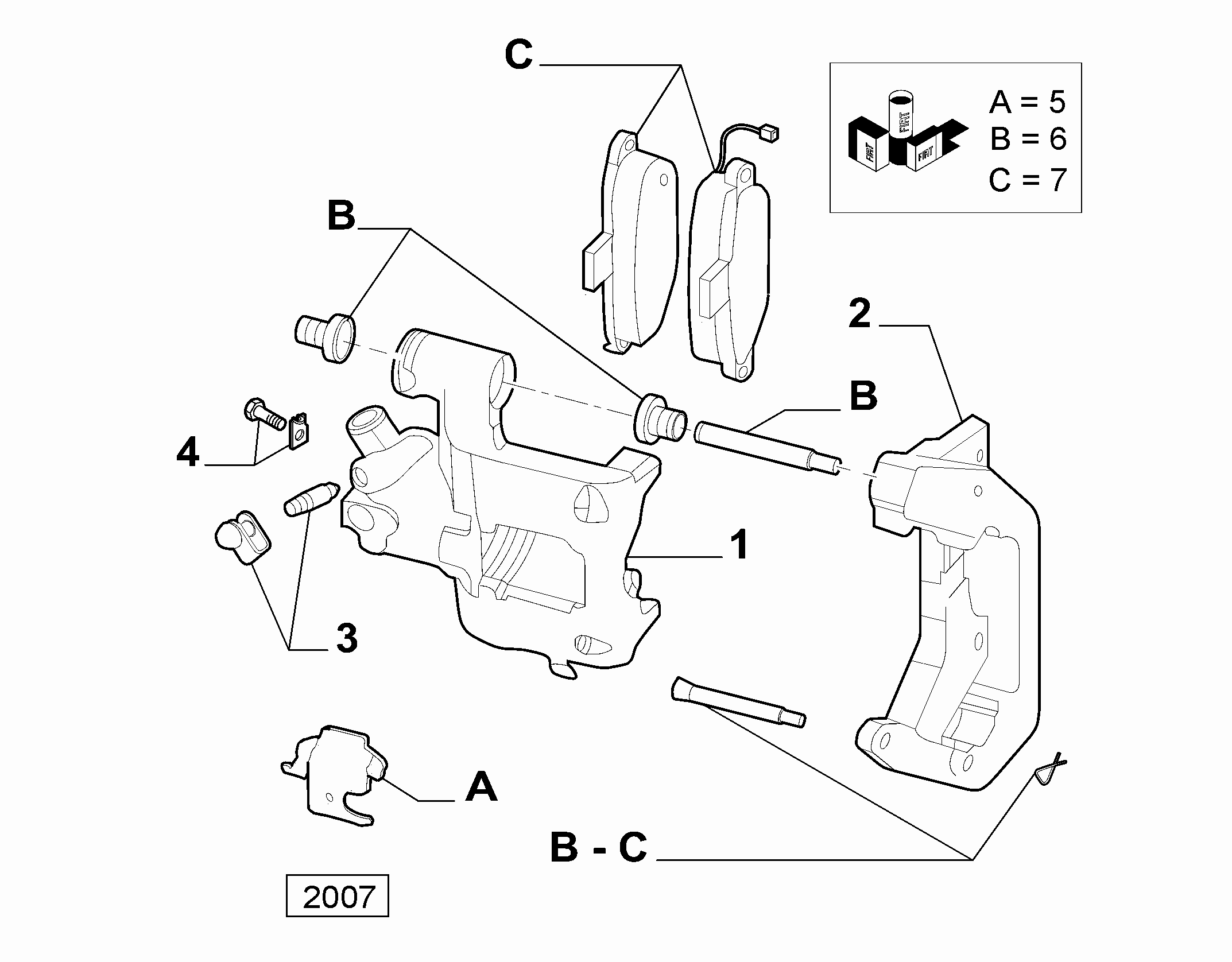 FIAT 77365816 - Тормозные колодки, дисковые, комплект unicars.by